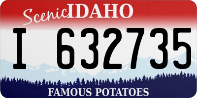 ID license plate I632735