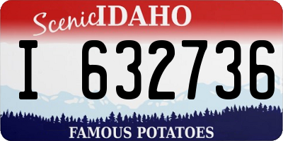 ID license plate I632736