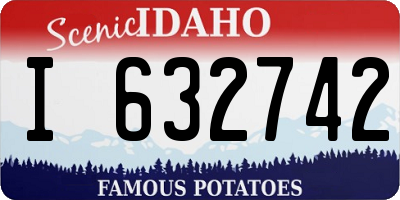 ID license plate I632742