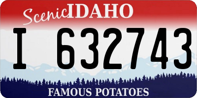 ID license plate I632743