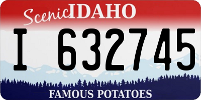 ID license plate I632745