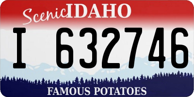 ID license plate I632746