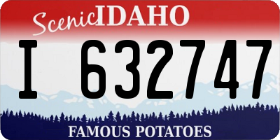 ID license plate I632747