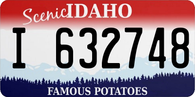 ID license plate I632748