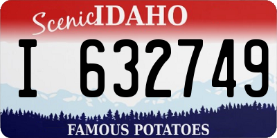 ID license plate I632749