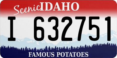 ID license plate I632751