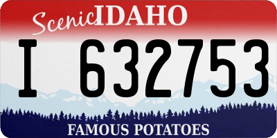 ID license plate I632753