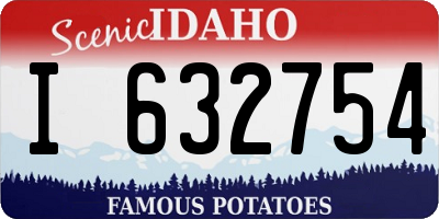 ID license plate I632754