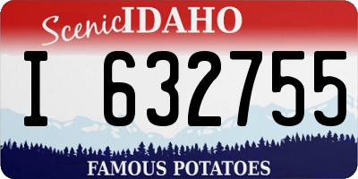 ID license plate I632755