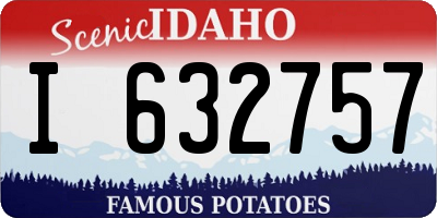 ID license plate I632757