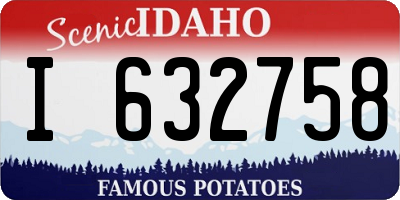 ID license plate I632758