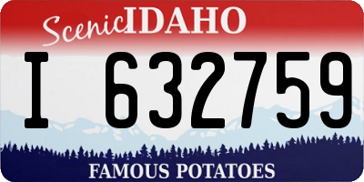 ID license plate I632759
