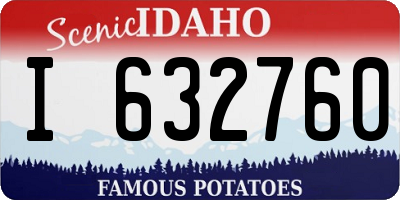 ID license plate I632760
