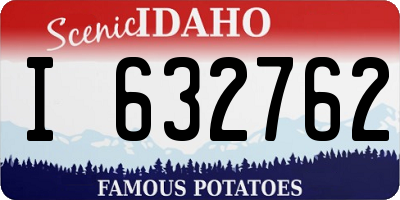 ID license plate I632762