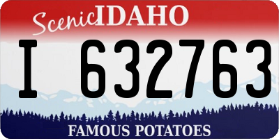 ID license plate I632763
