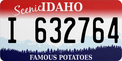 ID license plate I632764