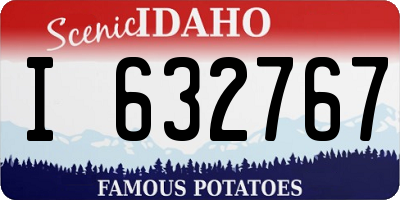 ID license plate I632767