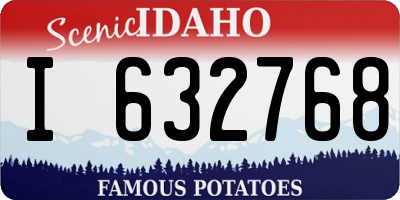 ID license plate I632768