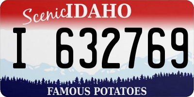 ID license plate I632769