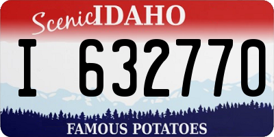 ID license plate I632770