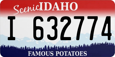 ID license plate I632774