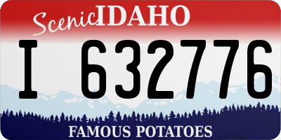 ID license plate I632776