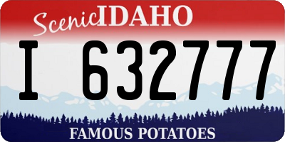 ID license plate I632777