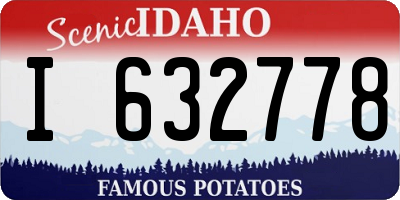 ID license plate I632778