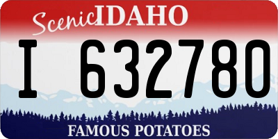 ID license plate I632780