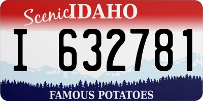 ID license plate I632781