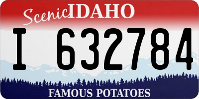 ID license plate I632784
