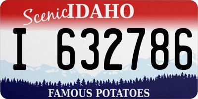 ID license plate I632786