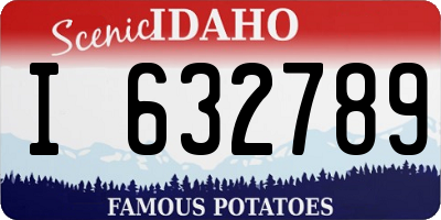 ID license plate I632789