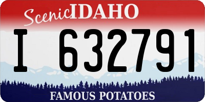 ID license plate I632791