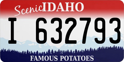 ID license plate I632793