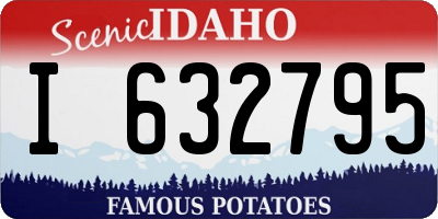 ID license plate I632795