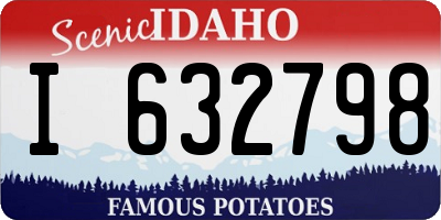 ID license plate I632798