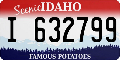 ID license plate I632799