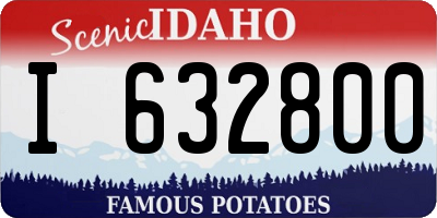ID license plate I632800
