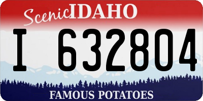 ID license plate I632804