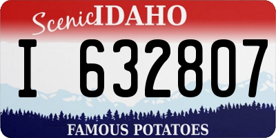 ID license plate I632807
