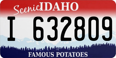 ID license plate I632809