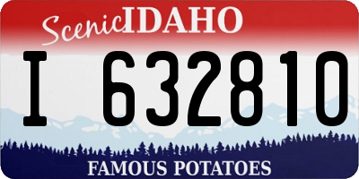 ID license plate I632810