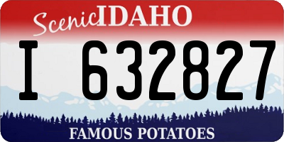 ID license plate I632827