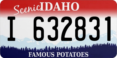 ID license plate I632831