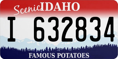 ID license plate I632834