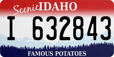 ID license plate I632843