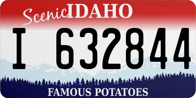 ID license plate I632844