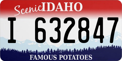 ID license plate I632847