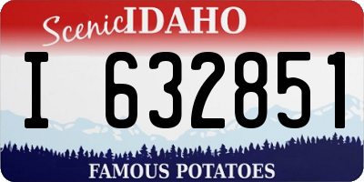 ID license plate I632851
